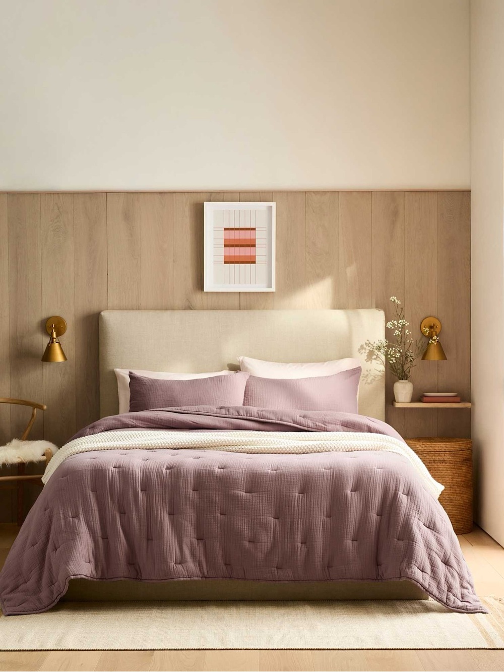 New Quince Organic Cotton Gauze Dream Quilt King/CalKing MSRP $169.90 Fig